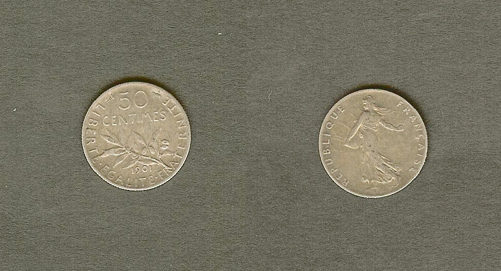 50 centimes Semeuse 1901 SUP-